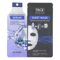 2 x Face Facts Serum Sheet Face Mask SACHET Anti-ageing Bio-degradable Vegan Nutrition Infusion Blueberry Health & Beauty:Skin Care:Skin Masks face care skin