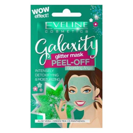 Eveline Galaxity Glitter Face Mask Glamorous Cleaning Smoothing Detoxifying Sparkling Angel - green Health & Beauty:Skin Care:Skin Masks face care face mask galaxy skin