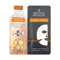 Skin Academy Indulge Serum Sheet Face Mask SACHET refresh firm anti aging Regenerating with Vitamin C Health & Beauty:Skin Care:Skin Masks face care face mask galaxy skin