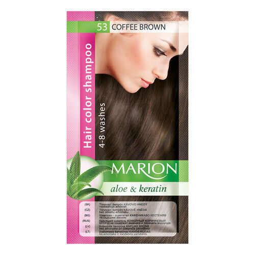 Marion Temporary Hair Colour Shampoo Dye Sachet 53 COFFEE BROWN Health & Beauty:Hair Care & Styling:Hair Colourants hair hair care hair dye