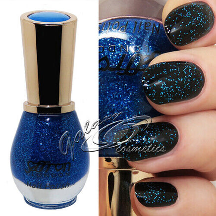 Saffron GLITTER Nail Polish Varnish 13ml Health & Beauty:Nail Care, Manicure & Pedicure:Nail Polish & Powders:Nail Polish galaxy nail polish nails polish stars