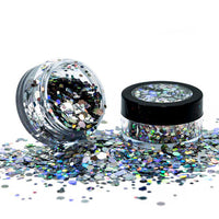 Cosmetic Loose GLITTER Shaker for Face and Body Chunky Disco Fever (Silver Holo) Health & Beauty:Make-Up:Eyes:Eye Shadow fancy galaxy glitter makeup stars