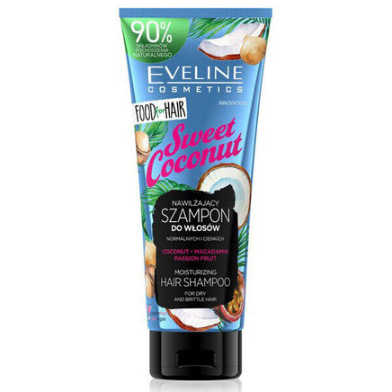 Eveline Food for Hair Shampoo Natural Ingredients 250ml Sweet Coconut - moisture for dry & brittle hair Health & Beauty:Hair Care & Styling:Shampoos & Conditioners galaxy hair hair care
