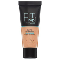 Maybelline FIT ME! Matte & Poreless Foundation Normal to Oily Skin 30ml 124 Soft Sand Health & Beauty:Make-Up:Face:Foundation face foundation makeup