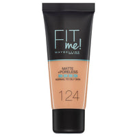 Maybelline FIT ME! Matte & Poreless Foundation Normal to Oily Skin 30ml 124 Soft Sand Health & Beauty:Make-Up:Face:Foundation base face foundation galaxy makeup