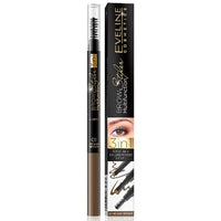Eveline Brow Styler 3 in 1 Pencil to shape + Powder to Fill + Brush to Style 01 Medium Brown Health & Beauty:Make-Up:Eyes:Eye Shadow & Liner Combination brow pencil brows eyes galaxy makeup