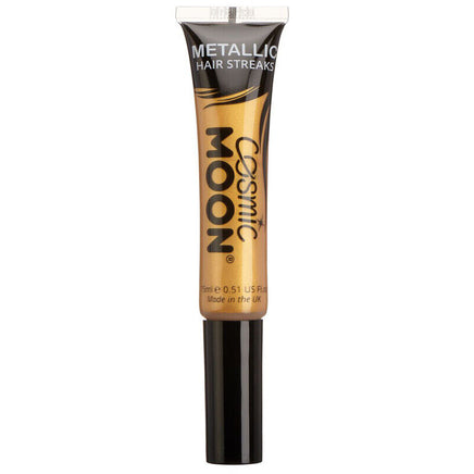 Metallic Hair Streaks by Cosmic Moon Temporary Hair Styling Dye Gold Health & Beauty:Hair Care & Styling:Styling Products fancy galaxy hair hair styling metallic