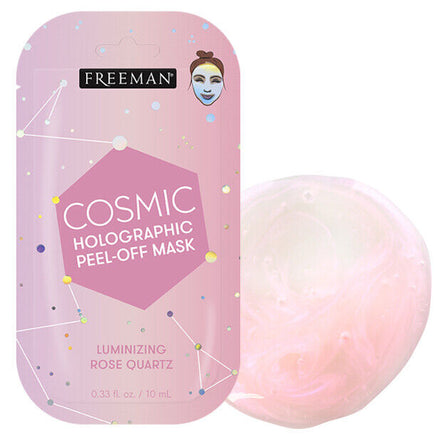 Freeman COSMIC holographic peel-off face mask infused with gemstones Rose Quartz - Luminizing 10ml Health & Beauty:Skin Care:Skin Masks face care face mask galaxy skin