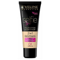 Eveline Selfie Time Foundation & Concealer 01 Porcelain Health & Beauty:Make-Up:Face:Foundation face foundation makeup