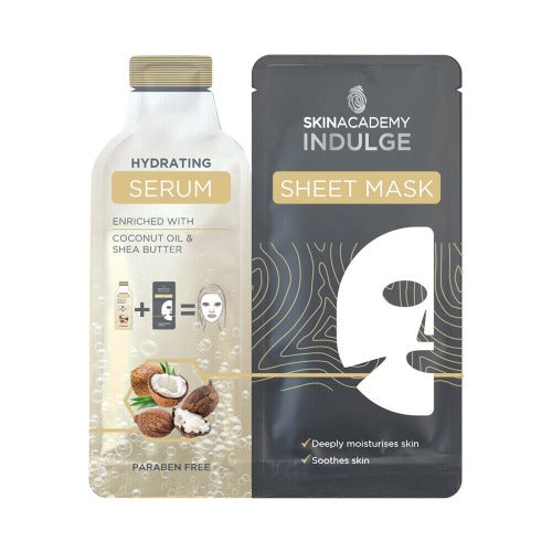 Skin Academy Indulge Serum Sheet Face Mask SACHET refresh firm anti aging Hydrating with Coconut Oil & Shea Butter Health & Beauty:Skin Care:Skin Masks face care skin
