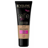 Eveline Selfie Time Foundation & Concealer 06 Honey Health & Beauty:Make-Up:Face:Foundation base face foundation galaxy makeup