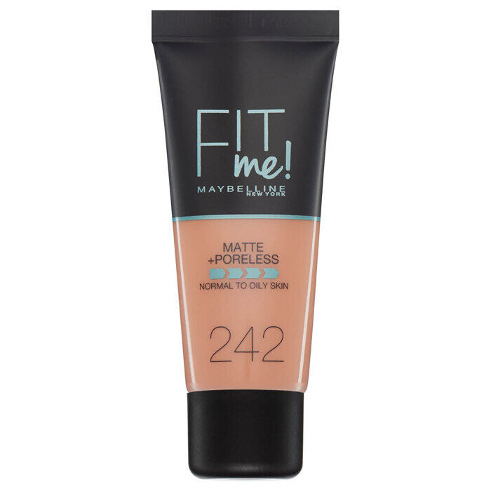 Maybelline FIT ME! Matte & Poreless Foundation Normal to Oily Skin 30ml 242 Light Honey Health & Beauty:Make-Up:Face:Foundation base face foundation galaxy makeup