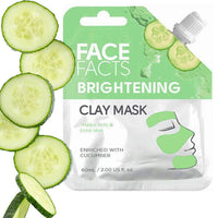 Face Facts Face Mask 60ml CLAY Brightening - Cucumber Health & Beauty:Skin Care:Skin Masks face care face mask galaxy skin