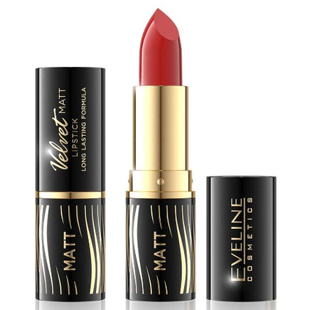 Eveline Velvet Matte Lipstick with Vitamin E 503 ELEGANT RED Health & Beauty:Make-Up:Lips:Lipstick galaxy lips lipstick makeup