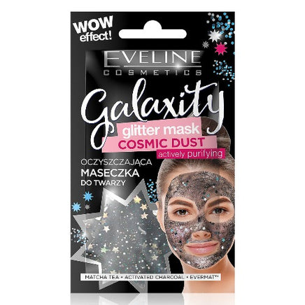 Eveline Galaxity Glitter Face Mask Glamorous Cleaning Smoothing Detoxifying Cosmic Dust - black Health & Beauty:Skin Care:Skin Masks face care face mask galaxy skin