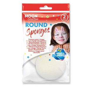 Face Painting Round Sponge (2 Pack) by Moon Creations Clothes, Shoes & Accessories:Specialty:Fancy Dress & Period Costume:Accessories:Face Paint & Stage Make-Up fancy makeup tools