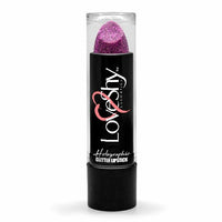 LoveShy GLITTER Lipstick Sparkly Glam finish Lips party Club Disco Fancy dress Magenta Holographic Health & Beauty:Make-Up:Lips:Lipstick fancy galaxy lips makeup stars