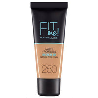 Maybelline FIT ME! Matte & Poreless Foundation Normal to Oily Skin 30ml 250 Sun Beige Health & Beauty:Make-Up:Face:Foundation face foundation makeup