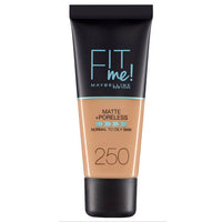 Maybelline FIT ME! Matte & Poreless Foundation Normal to Oily Skin 30ml 250 Sun Beige Health & Beauty:Make-Up:Face:Foundation base face foundation galaxy makeup