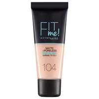 Maybelline FIT ME! Matte & Poreless Foundation Normal to Oily Skin 30ml 104 Soft Ivory Health & Beauty:Make-Up:Face:Foundation base face foundation galaxy makeup