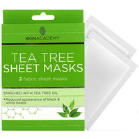 Skin Academy Fabric Face Sheet Mask x 2 applications Tea Tree - anti black heads Health & Beauty:Skin Care:Skin Masks face care skin