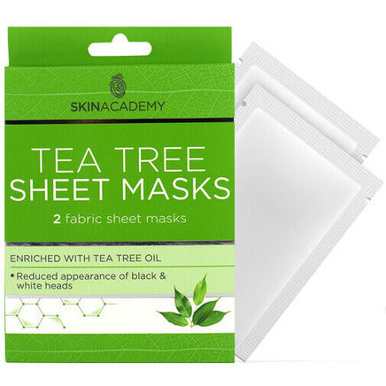 Skin Academy Fabric Face Sheet Mask x 2 applications Tea Tree - anti black heads Health & Beauty:Skin Care:Skin Masks face care face mask galaxy skin