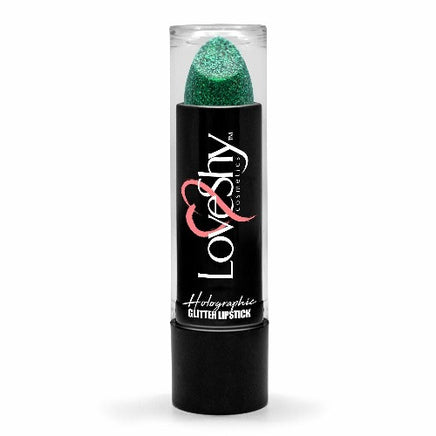 LoveShy GLITTER Lipstick Sparkly Glam finish Lips party Club Disco Fancy dress Green Holographic Health & Beauty:Make-Up:Lips:Lipstick fancy galaxy lips makeup stars