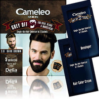 Delia Cameleo MEN GREY OFF Hair Beard Moustache Colouriser Covers Grey Dye Cream 3.0 Dark Brown Health & Beauty:Hair Care & Styling:Hair Colourants hair hair dye