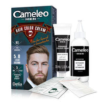 Delia Cameleo MEN Hair Beard Moustache Color Dye Effect in 5 min Cover GREY Hair 5.0 Light Brown Health & Beauty:Hair Care & Styling:Hair Colourants hair hair dye
