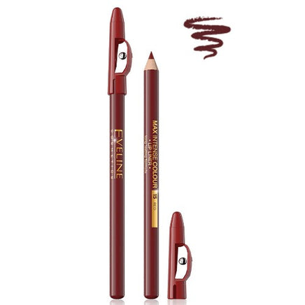 Eveline MAX INTENSE COLOUR Lip Liner Pencil 15 RED Health & Beauty:Make-Up:Lips:Lip Liner galaxy lip liner lips makeup