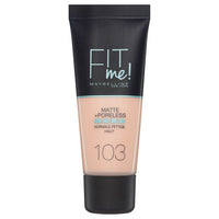 Maybelline FIT ME! Matte & Poreless Foundation Normal to Oily Skin 30ml 103 Pure Ivory Health & Beauty:Make-Up:Face:Foundation base face foundation galaxy makeup