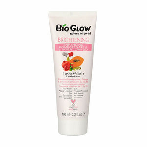 Bio Glow Clean Skin Face Wash NO soap and parabens Brightening Purifying 100ml Pomegranate & Vitamins Health & Beauty:Skin Care:Cleansers & Toners face care skin