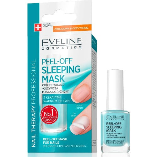 Eveline Nail Therapy Peel-off Sleeping Mask with Keratin and Calcium 12ml Health & Beauty:Nail Care, Manicure & Pedicure:Nail Care & Treatment:Nail Strengtheners nail care nails
