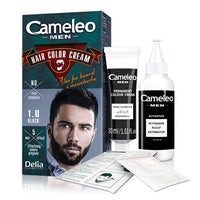 Delia Cameleo MEN Hair Beard Moustache Color Dye Effect in 5 min Cover GREY Hair 1.0 Black Health & Beauty:Hair Care & Styling:Hair Colourants hair hair dye