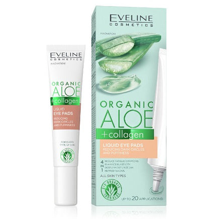 Eveline Organic Aloe + Collagen Liquid Under Eye Pads No rinse Cooling Gel 20ml Reducing dark circles & puffiness Health & Beauty:Skin Care:Eye Treatments & Masks face care galaxy skin