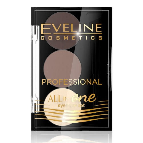 Eveline All in One Professional Eyebrow Make-up & Styling Kit Brown Shadow & Wax 01 Health & Beauty:Make-Up:Eyes:Eyebrow Liner & Definition brows eyes makeup