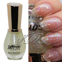 Saffron GLITTER Nail Polish Varnish 13ml Health & Beauty:Nail Care, Manicure & Pedicure:Nail Polish & Powders:Nail Polish galaxy nail polish nails polish stars