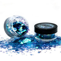 Cosmetic Loose GLITTER Shaker for Face and Body Chunky Mystic Mermaid (Clear Blue) Health & Beauty:Make-Up:Eyes:Eye Shadow fancy glitter makeup stars