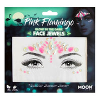Moon Glow in the Dark UV Face Jewels Stick On Adhesive Diamonds Gems Party Style Pink Flamingo Clothes, Shoes & Accessories:Specialty:Fancy Dress & Period Costume:Accessories:Face Paint & Stage Make-Up fancy glitter makeup