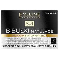 Eveline Oil Absorbing Blotting Paper Stay Matte Formula 50 Mattifying Sheets Health & Beauty:Skin Care:Blotting Paper face face care makeup powder skin