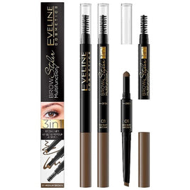 Eveline Brow Styler 3 in 1 Pencil to shape + Powder to Fill + Brush to Style Health & Beauty:Make-Up:Eyes:Eye Shadow & Liner Combination brow pencil brows eyes galaxy makeup
