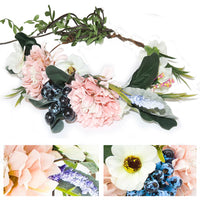Flower Headband Head Garland Hair Band Crown Wreath Festival Boho Hippy Wedding Flowers & Blackcurrant #9 Clothes, Shoes & Accessories:Women:Women's Accessories:Hair Accessories hair hair styling