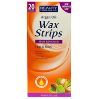 Beauty Formulas Hair Removal Wax Strips – Legs and Body 20 Strips Argan Oil galaxy hair removal skin