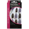 Royal Full Coverage False Nail Artificial Tips + 3g Glue Set of 24 Berry Nice - purplish grey & metallic brown false nails galaxy nails