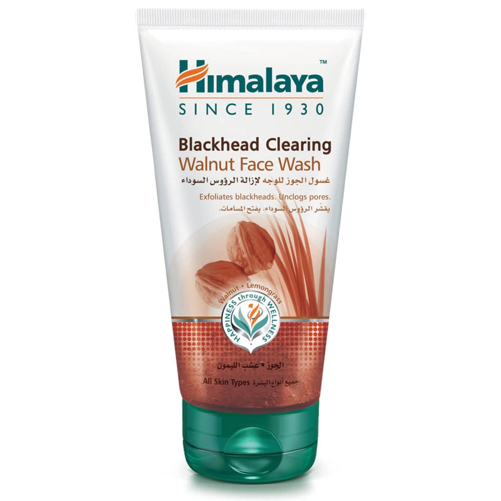 Himalaya Herbals ALL Natural Face Wash 150ml Blackhead Clearing - Walnut face care skin