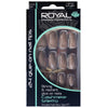 Royal Full Coverage False Nail Artificial Tips + 3g Glue Set of 24 Cashmere Stiletto - taupe false nails galaxy nails