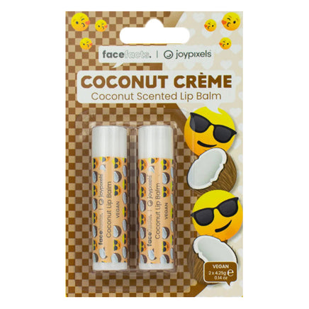 Face Facts Joypixels Scented Lip Balm 2pcs Coconut Creme galaxy lip balm lips makeup
