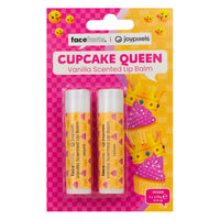 Face Facts Joypixels Scented Lip Balm 2pcs Vanilla Cupcake Queen lips makeup