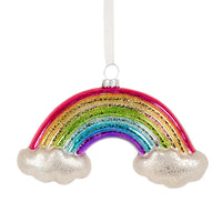 Hanging Christmas Tree Decoration Glass Baubles Sass and Belle Ornament Rainbow Christmas galaxy seasonal