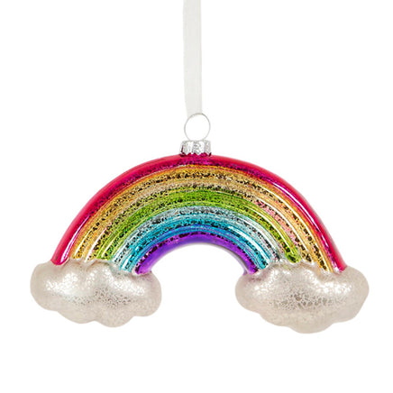 Hanging Christmas Tree Decoration Glass Baubles Sass and Belle Ornament Rainbow Christmas galaxy seasonal